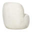 Fauteuil d'appoint en polyester tonneau rond blanc