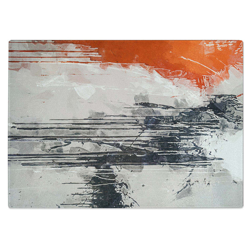 Tempered Glass Paint Splashes Chopping Board, 39 cm W x 28.5 cm L