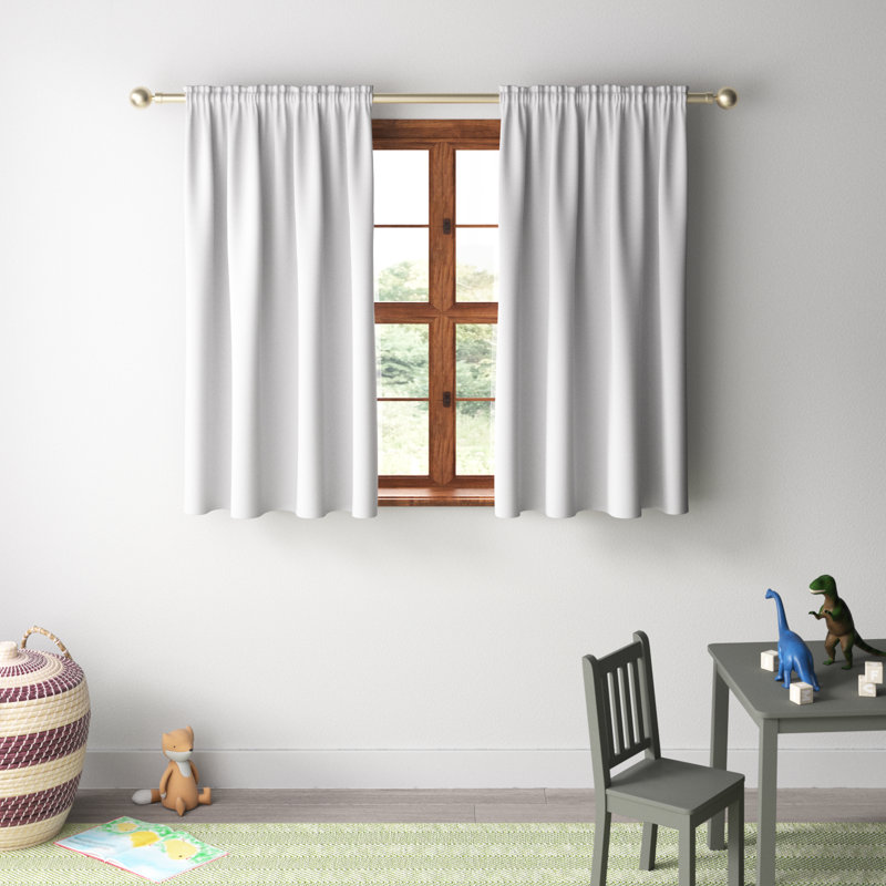 Harlowe Room Darkening Curtain Pair, 38" W x 45" L, Turquoise