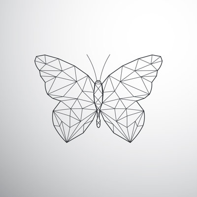 Geometric Butterfly - Wrapped Canvas Print