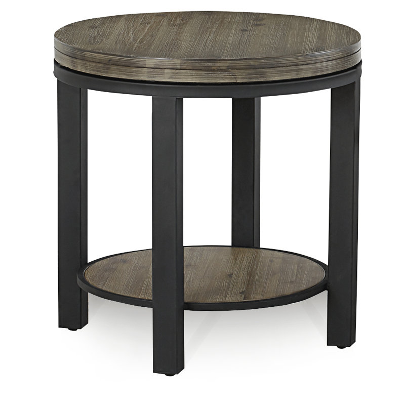 Solid Wood Top End Table