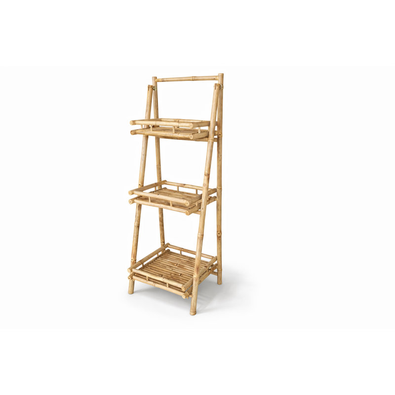 3-tier Handcrafted Natural Bamboo Bookcase