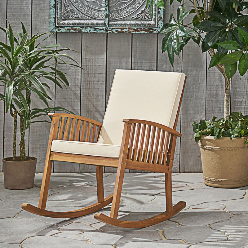 Chaise berçante Exotic Look, Beige, Brun