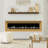 The Sideline Deluxe Gold Smart Electric Fireplace-103830513
