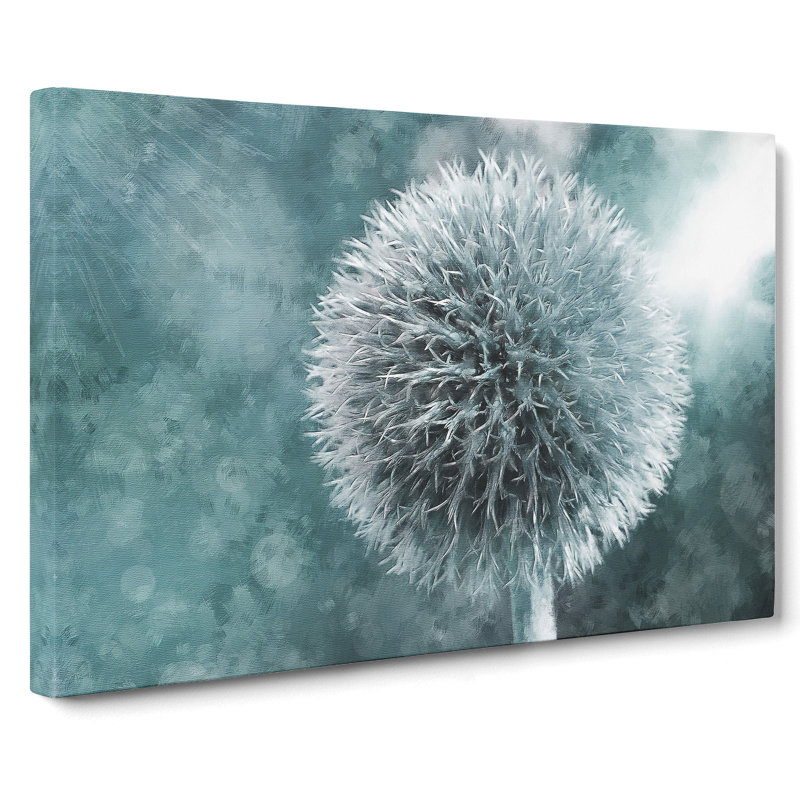 Globe Thistle - Wrapped Canvas Painting, 50cm H x 76cm W x 3cm D