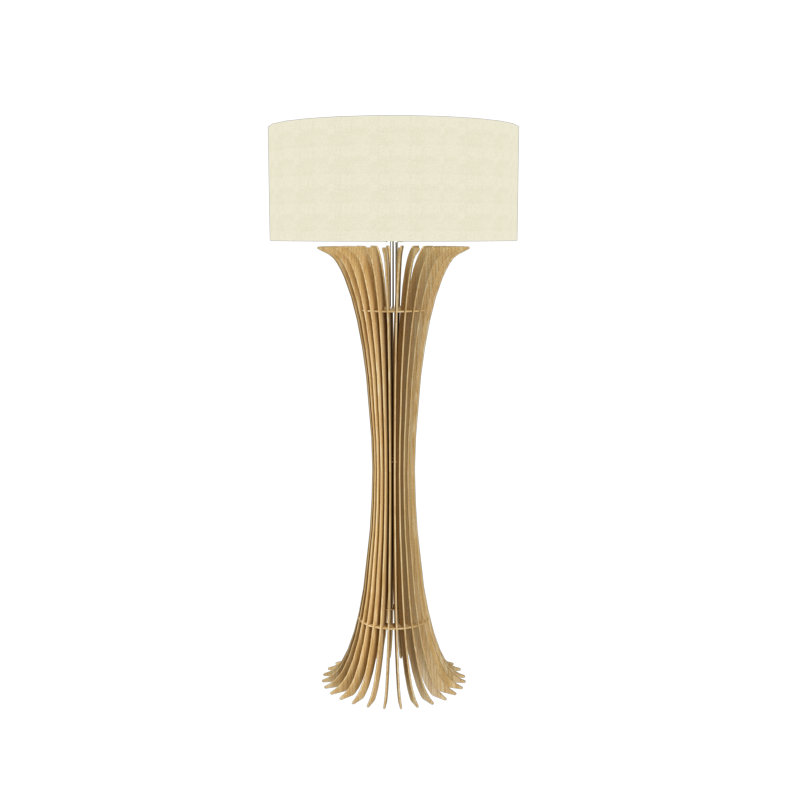 Stecche Di Legno 64.74'' Traditional Floor Lamp, Sand