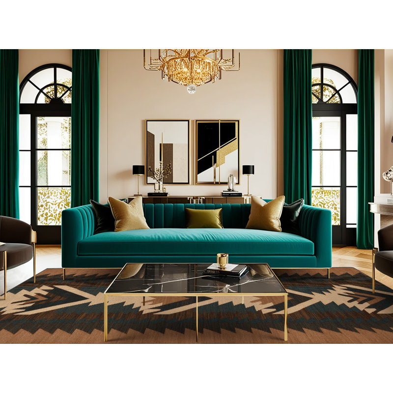 Washable Navajo Chevron Southwestern Area Rug, Runner 2' x 5'