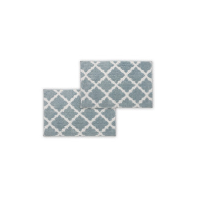 Bibb Home 1-2 Pack Trellis Micro Shag Bath Rugs