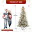 Arbre de Noël épinette mince givré pré-éclairé-1157245117