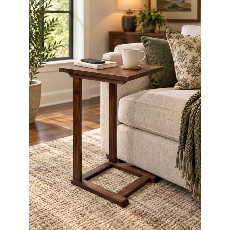 Table de bout en bois massif Anayanci, Black Walnut