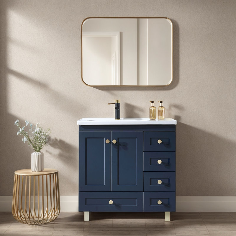 Ensemble de meuble-lavabo simple 32 po bleu