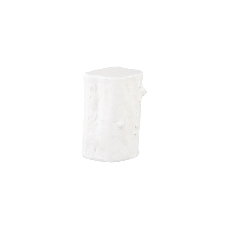 Log Stool, Gel Coat White, SM