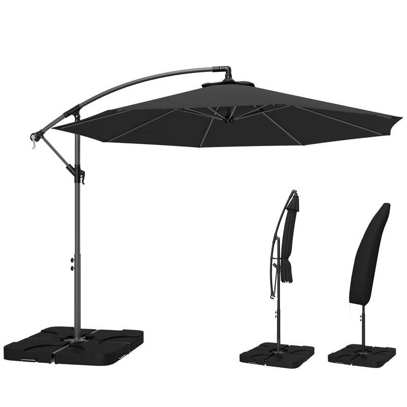 295cm Cantilever Parasol, Black