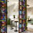 Retro Geometry Static Cling Window Decal