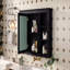 Armoire à pharmacie 35 po x 27,5 po, armoire de rangement murale pour salle de bain, armoire murale moderne avec miroir, armoire à miroir avec 6 tablettes ouvertes (meuble-lavabo non inclus)