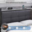 Single Bed Frame with Storage, 2 Drawers and Upholstered Headboard, 3ft Single Beds with Charging Station, LED Lights and Pegboard for Bedroom, Reversible Daybed/Corner Beds-1830491033