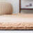 Faux Rabbit Fur Performance Machine Washable Solid Color Rug-1619289408