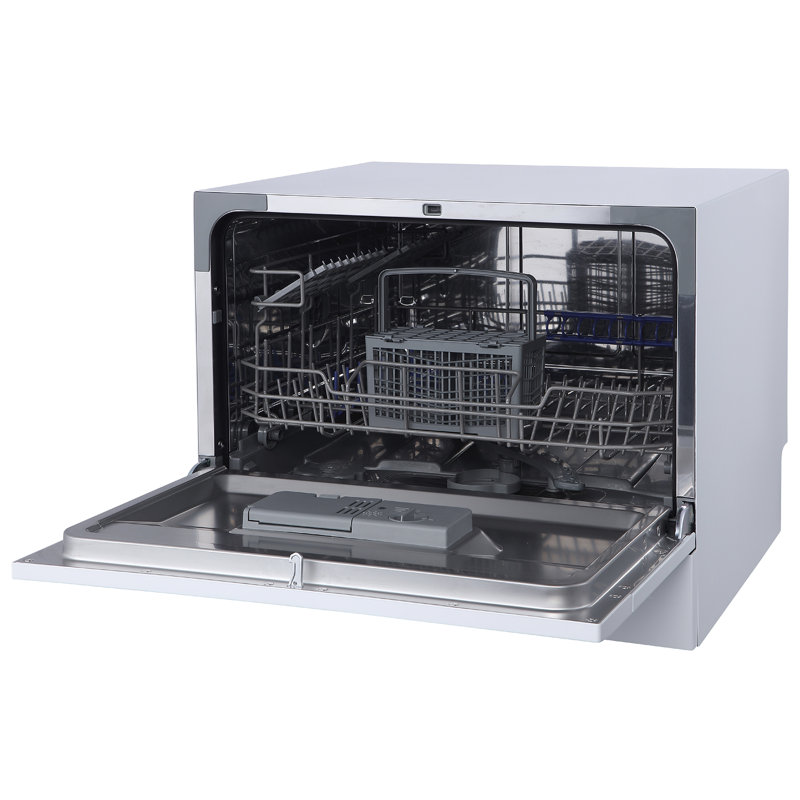 Russell Hobbs RHTTDW6B Freestanding Compact Dishwasher, White