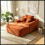 Chaise longue avec accoudoirs larges et coussins décoratifs-131221016