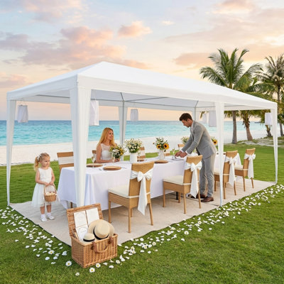 Garden Wedding Party Tent Measuring 10x30 Feet, Outdoor Use, Canopy or Marquee Style, Supplied Without Sidewalls