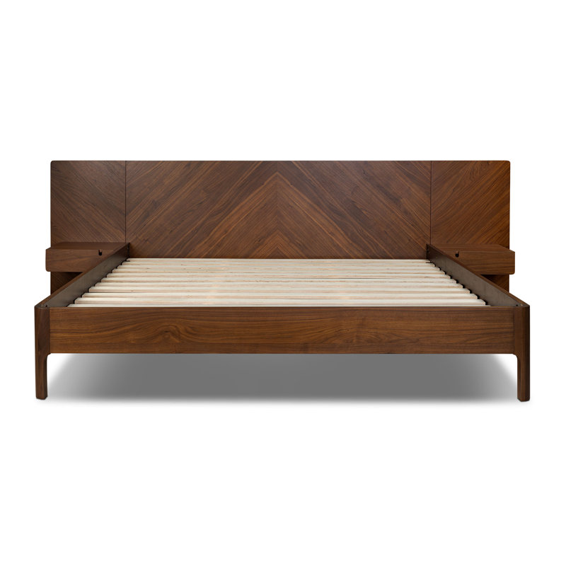 Amalfi Low Profile Bed With Built-In Nightstands, King