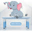 Ensemble de table et de chaises pour enfants 47 po, 47 po, réglable en hauteur avec rangement et bureau Graffiti pour l'artisanat, bleu-1440763592