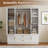 White Modern Style Bedroom Wardrobe - MDF Construction with 4 Drawers & Spacious Storage