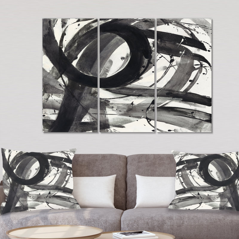 « minimaliste à rouleaux ii », reproduction d’image multi-pièces sur toile, H 28 po x l 36 po x P 1 po
