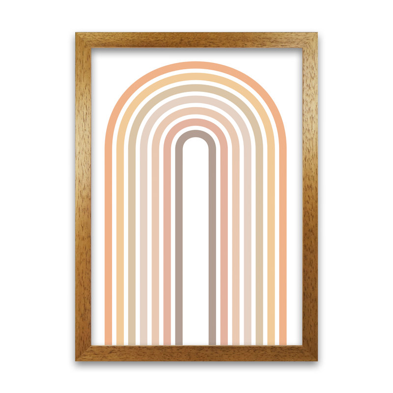 Muted Rainbow Original - Print, Oak Frame, 84cm H x 59cm W x 3cm D