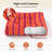 Set of 6 21'' x 21'' Chair Seat Cushion Pads Patio Orange & Red-709521912