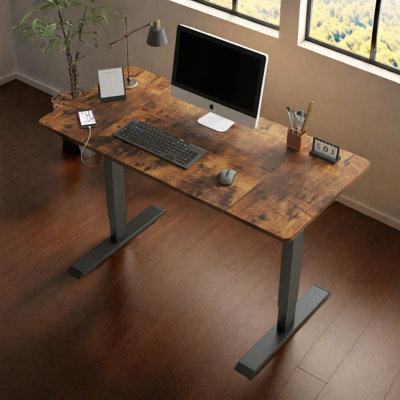 Bureau debout électrique à hauteur ajustable pour le bureau personnel et les jeux, bureau de luxe moderne relevable de 48 po
