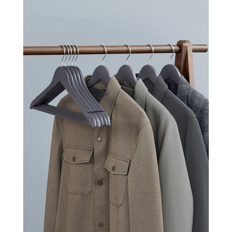 Non-Slip Standard Hanger, Silver/Grey