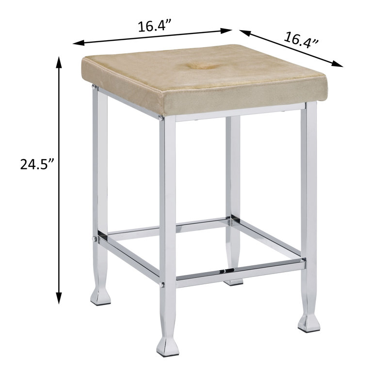 Tabouret en velours Maywood