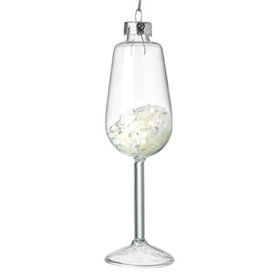 12cm Clear Glass Holiday Shaped Ornament