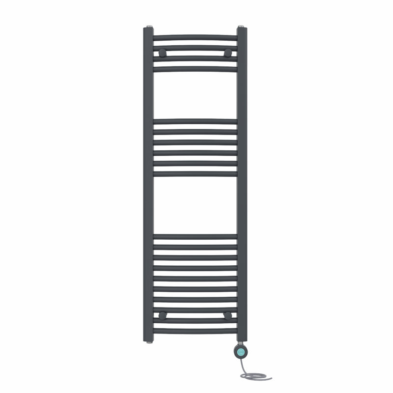Curved Towel Rail Heated Towel Rails, 120" H x 40" W x 4.5" D, Anthracite