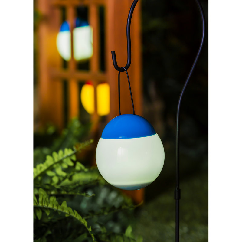 Barletta 4.84'' Battery Powered Globe Lantern, Blue