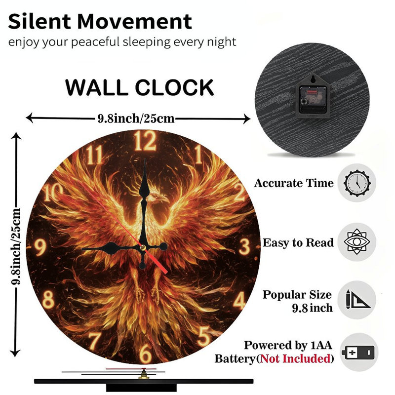 Horloge Fiery Phoenix