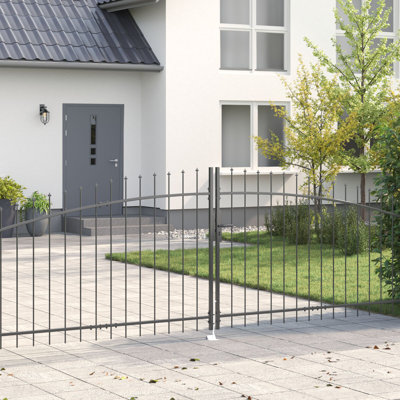 174.5 cm H x 400 cm W Steel Gate Fencing