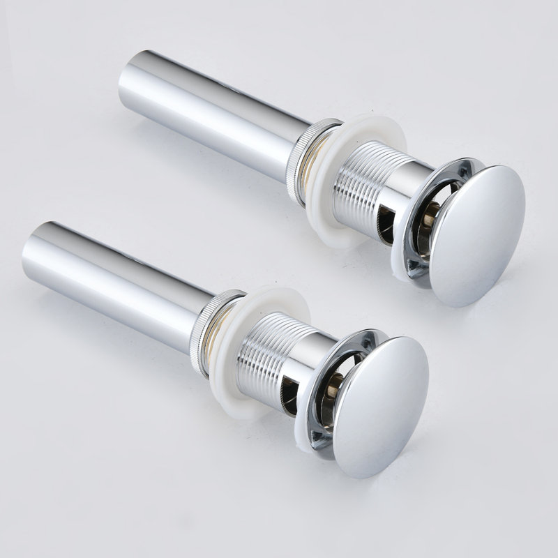 Bathroom Sink Pop-Up Drain With Overflow Vessel Sink,Stainless Steel,One Pieces,,  Chrome