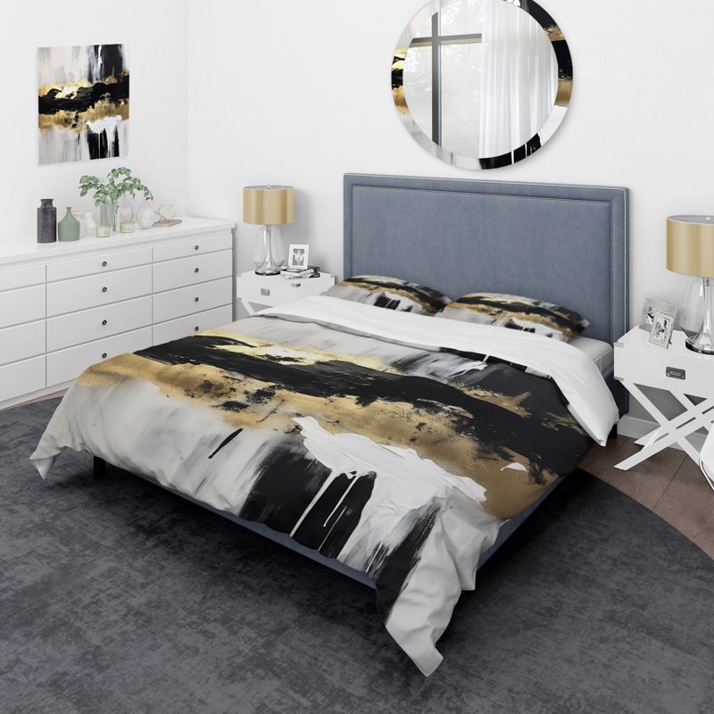 Ensemble de housse de couette en microfibre / polyester , Housse de couette pour grand lit et 2 taies décor