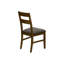 2 chaises de salle à manger, 37 po de hauteur, siège rembourré en flanelle brune, fabrication en bois massif, transitionnel pour la cuisine de 2 chaises, 37,5 po de hauteur, avec siège, coin repas