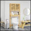 Armoire de rangement en bambou au-dessus de la toilette