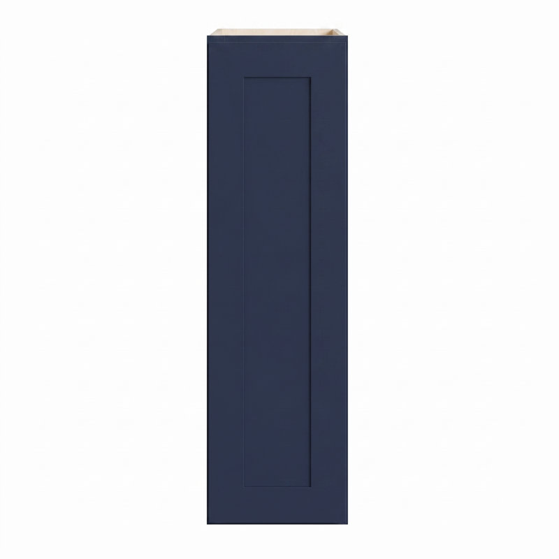 Armoire murale bleu marine Shaker, structure en bouleau massif, boîte d'armoire en contreplaqué, tablette réglable, finition matte douce, plusieurs tailles
