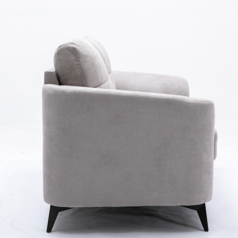 Causeuse en tissu 60 po, Gris clair