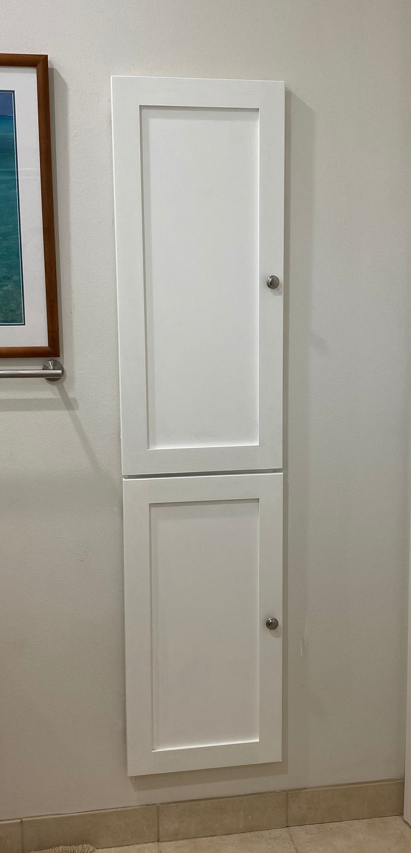 Recessed wall cabinet with door discount