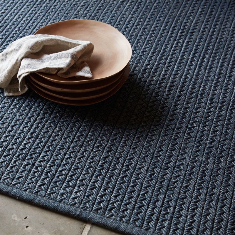 Tapis intérieur / extérieur gris Alicien, Rectangle 7 pi 6 po x 9 pi 6 po
