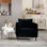 Chaise d'appoint avec 1 coussin et pieds en métal