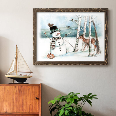 «Snow Friends», reproduction sur toile encadrée