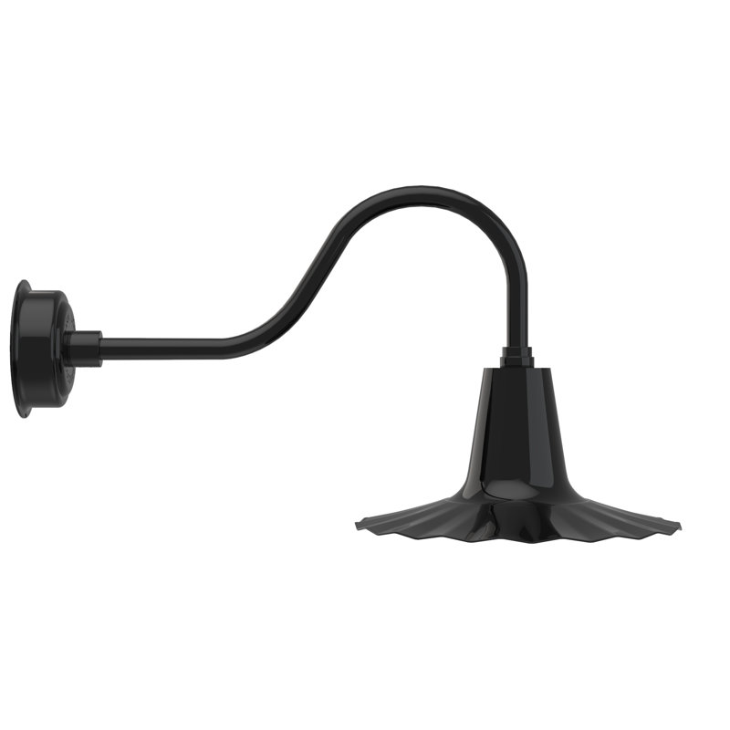 Iris LED Wall Light, 7.5" H x 16" W x 16" D, Black
