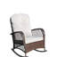 Chaise berçante avec coussin spacieux et moelleux - Chaise d'extérieur confortable pour patio-489875945